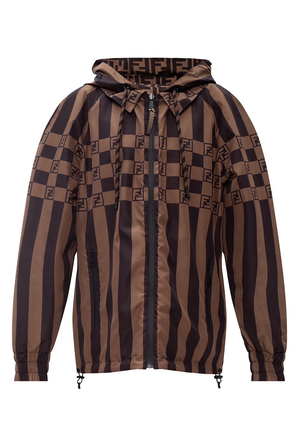 【関税&送料込み】Fendi Jackets And Vests fendi Women Sweatshirt mit Logo-Print Schwarz - Reversible